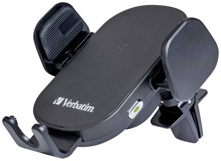 Produktbild: Verbatim Induktions-Ladeger&auml;t 15 W FWC-01 Qi Fast Wireless Car Charger 49552 Ausg&auml;nge Magnetanschluss Schwarz