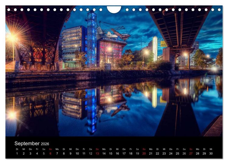 Produktbild: Berlin zwischen Tag und Nacht (Wandkalender 2026 DIN A4 quer), CALVENDO Monatskalender