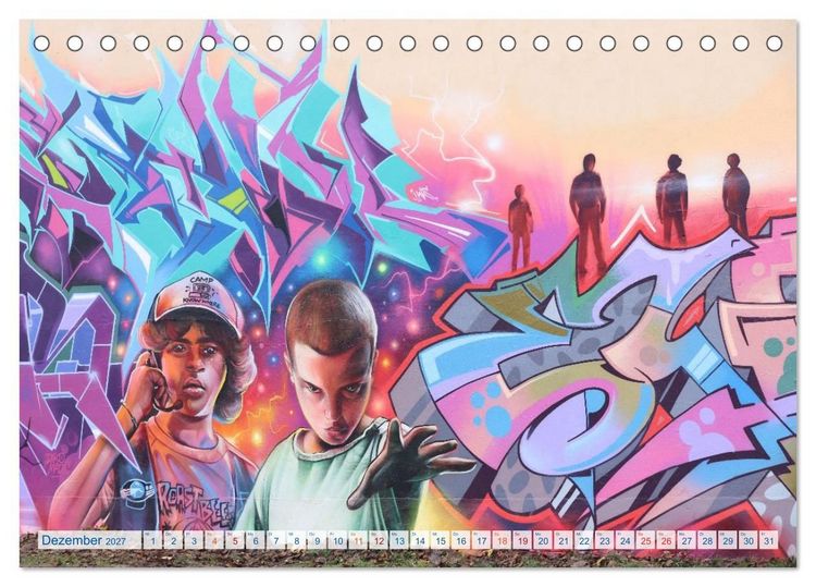 Produktbild: Streetart in Halle an der Saale (Tischkalender 2027 DIN A5 quer), CALVENDO Monatskalender
