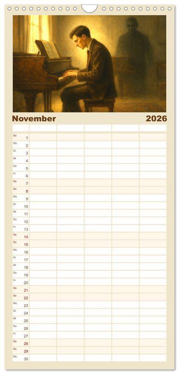 Produktbild: Familienplaner 2026 - Thomas Mann. Sein Leben, seine Werke mit 5 Spalten (Wandkalender, 21 x 45 cm) CALVENDO