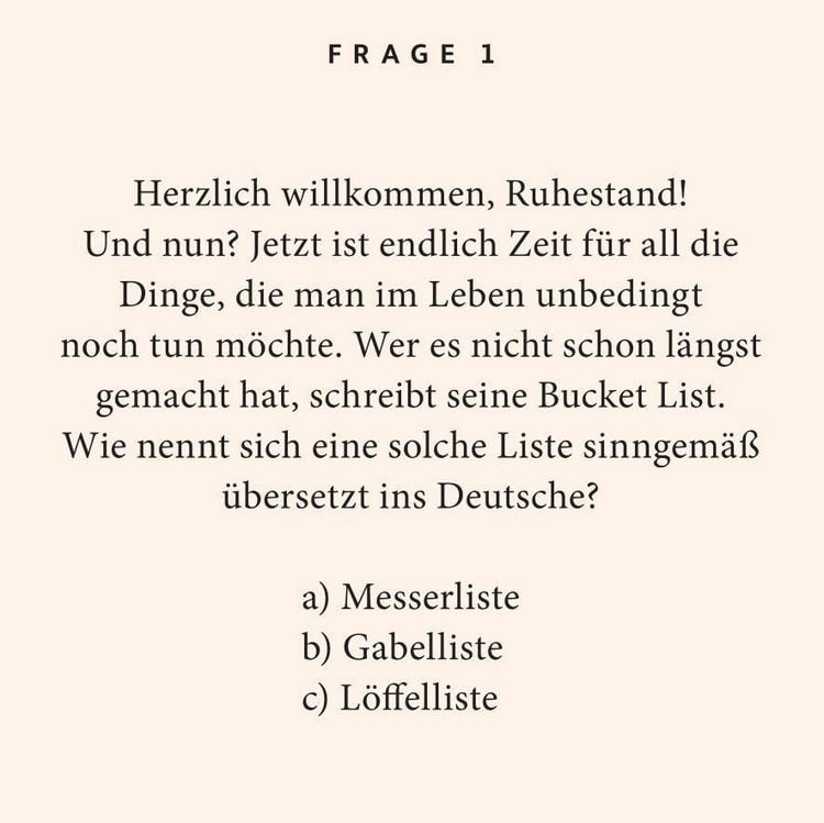Produktbild: Ruhestand. Das Quiz