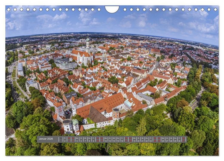 Produktbild: Meine Heimat von oben - Luftbilder von Augsburg (Wandkalender 2026 DIN A4 quer), CALVENDO Monatskalender