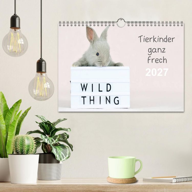 Produktbild: Tierkinder ganz frech (Wandkalender 2027 DIN A4 quer), CALVENDO Monatskalender