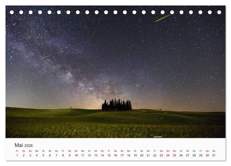 Produktbild: Toskana - idyllische Landschaft (Tischkalender 2026 DIN A5 quer), CALVENDO Monatskalender
