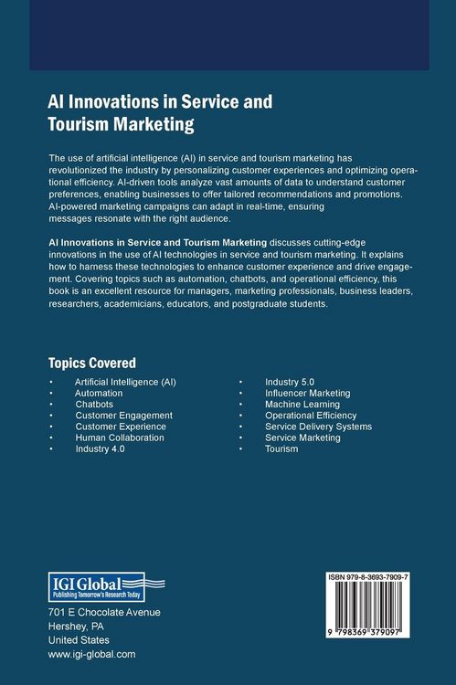 Produktbild: AI Innovations in Service and Tourism Marketing