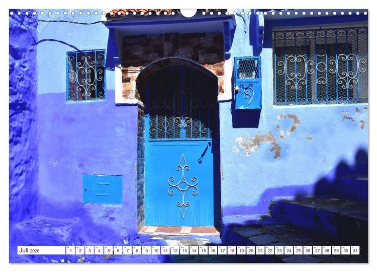 Produktbild: Chefchaouen - Blue Details (Wandkalender 2026 DIN A3 quer), CALVENDO Monatskalender