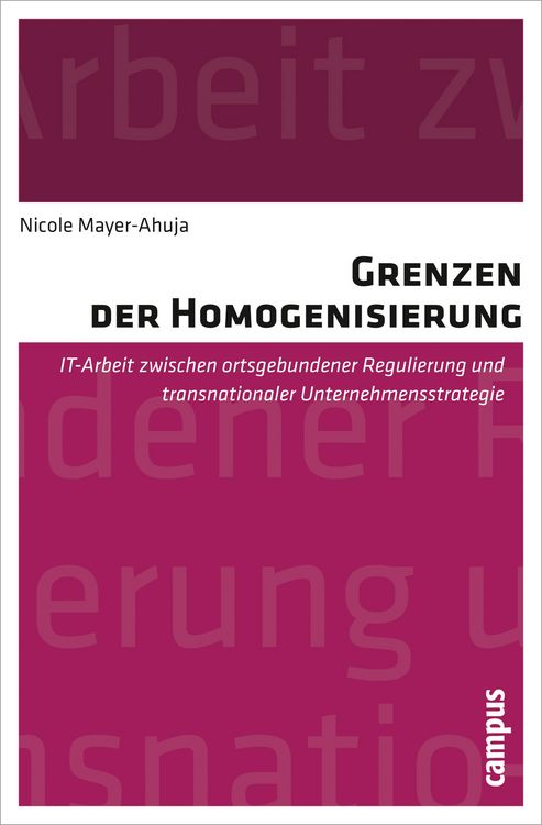 Produktbild: Grenzen der Homogenisierung
