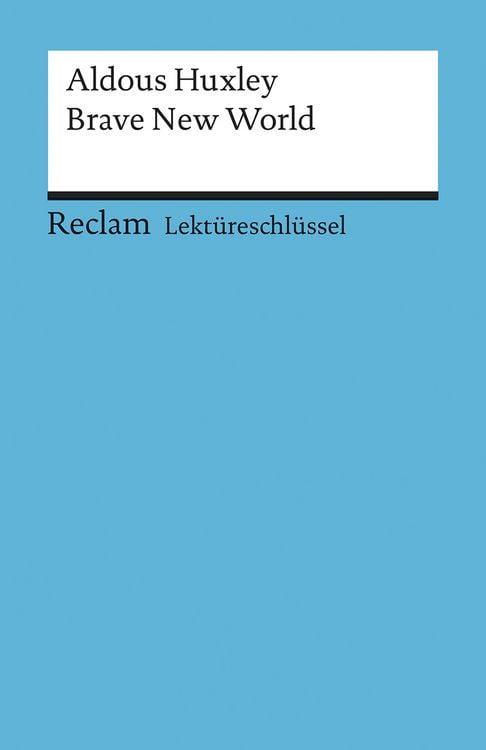 Produktbild: Lekt&uuml;reschl&uuml;ssel zu Aldous Huxley: Brave New World