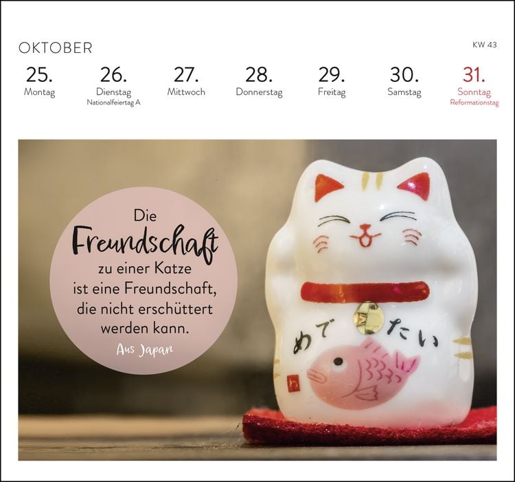 Produktbild: Postkartenkalender 2027: Harmonie und Lebensgl&uuml;ck