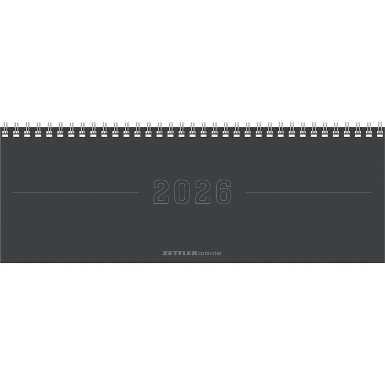 Bild vom Artikel Tisch-Querkalender Papyrus Grau 2026 - Büro-Planer 29,7x10,5 cm - Tisch-Kalender - 1 Woche 2 Seiten - Ringbindung - Zettler vom Autor Zettler