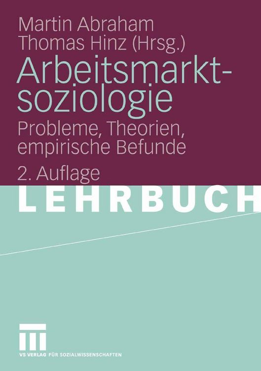 Produktbild: Arbeitsmarktsoziologie