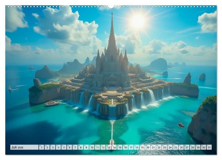 Produktbild: Fabelhafte Orte &ndash; Landschaften aus M&auml;rchen und Sagen (Wandkalender 2026 DIN A2 quer), CALVENDO Monatskalender