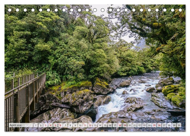 Produktbild: Neuseeland - Landschaftstr&auml;ume (Tischkalender 2026 DIN A5 quer), CALVENDO Monatskalender