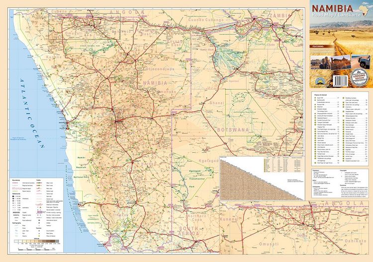 Produktbild: Namibia Road Map / Stra&szlig;enkarte