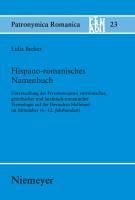 Produktbild: Hispano-romanisches Namenbuch