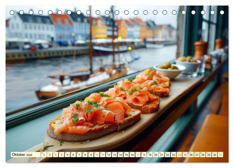 Produktbild: Europa f&uuml;r Gourmets - landestypische Gerichte erleben (Tischkalender 2026 DIN A5 quer), CALVENDO Monatskalender