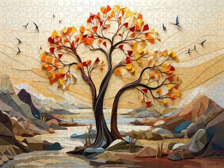 Produktbild: CALVENDO Puzzle Baum Kunst | 1000 Teile Lege-Gr&ouml;&szlig;e 64x48cm Foto-Puzzle f&uuml;r gl&uuml;ckliche Stunden