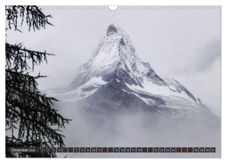 Produktbild: Bergwelt Zermatt (Wandkalender 2026 DIN A3 quer), CALVENDO Monatskalender