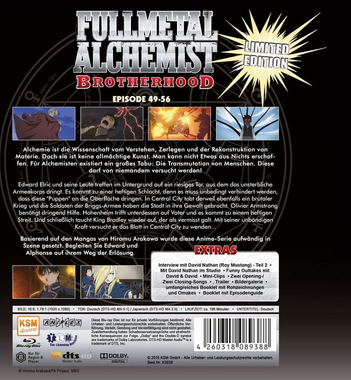 Produktbild: Fullmetal Alchemist - Brotherhood Vol. 7/Episoden 49-56 [LE]