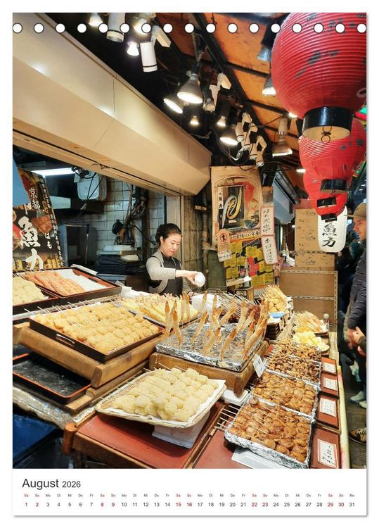 Produktbild: Japanisches Streetfood (Tischkalender 2026 DIN A5 hoch), CALVENDO Monatskalender