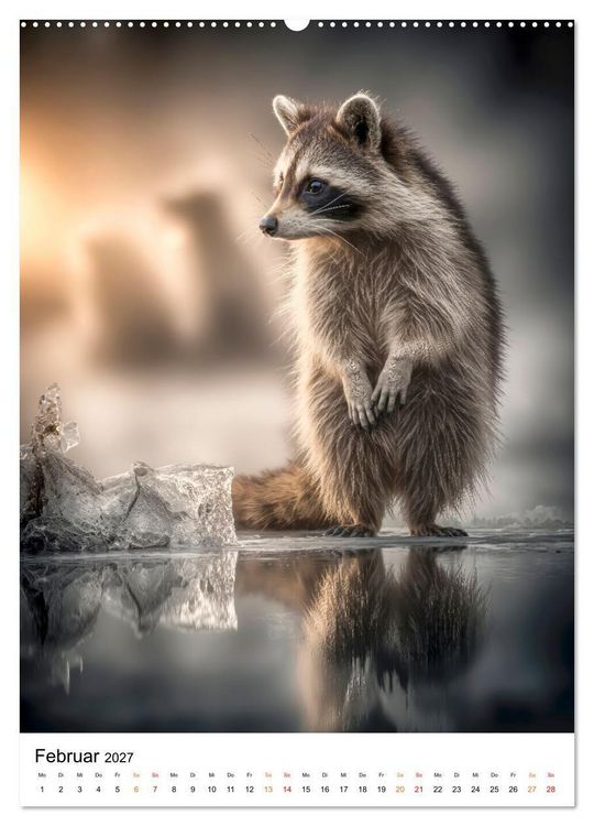 Produktbild: Tiere im Winter - eisige Eleganz (hochwertiger Premium Wandkalender 2027 DIN A2 hoch), Kunstdruck in Hochglanz