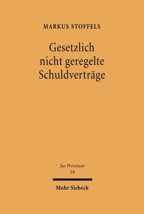 Produktbild: Gesetzlich nicht geregelte Schuldvertr&auml;ge