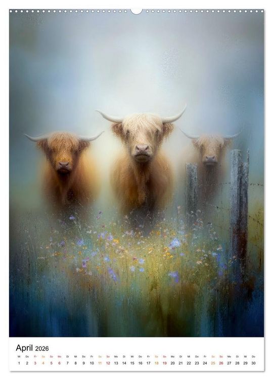 Produktbild: Tiere im Schleier der Zeit (Wandkalender 2026 DIN A2 hoch), CALVENDO Monatskalender