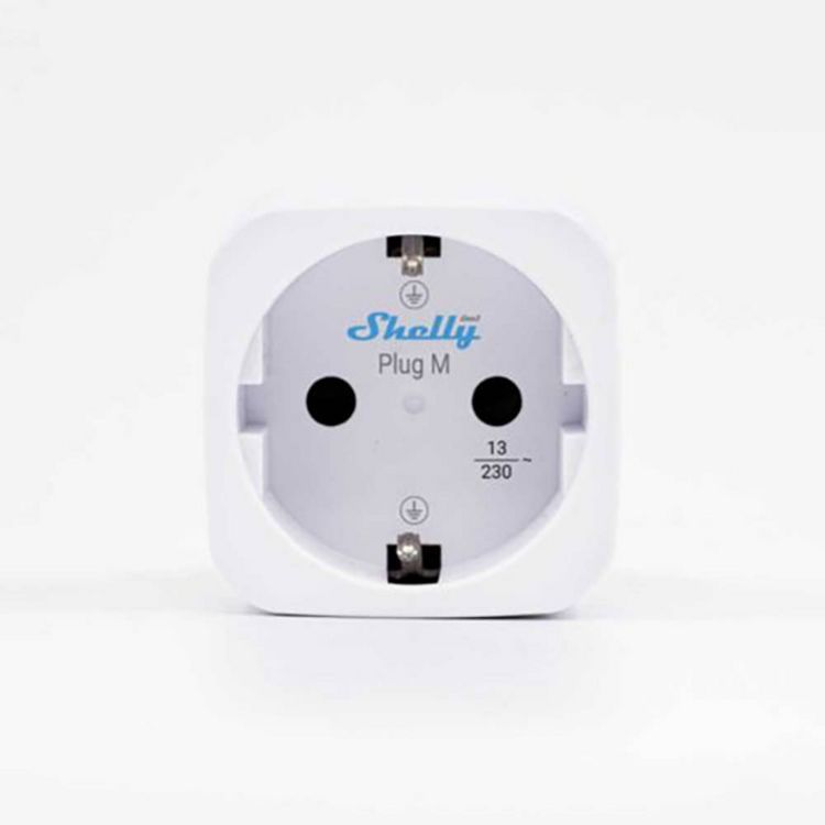 Produktbild: Shelly Plug M Gen3 Zwischensteckdose Bluetooth Low Energy, Wi-Fi