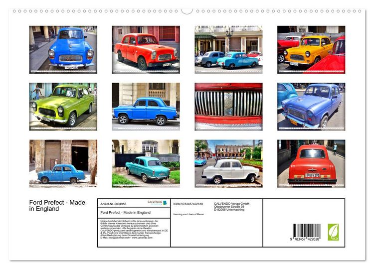 Produktbild: Ford Prefect - Made in England (hochwertiger Premium Wandkalender 2026 DIN A2 quer), Kunstdruck in Hochglanz