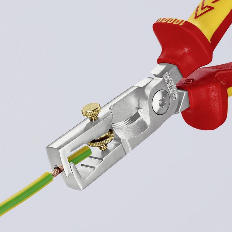 Produktbild: Knipex StriX 13 66 180 Kabelschere Geeignet f&uuml;r (Abisoliertechnik) Alu- und Kupferkabel, ein- und mehrdr&auml;htig 15 mm 5 50 mm&sup2; 7
