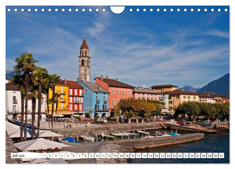 Produktbild: Tessin, Impressionen aus der Italienischen Schweiz (Wandkalender 2026 DIN A4 quer), CALVENDO Monatskalender