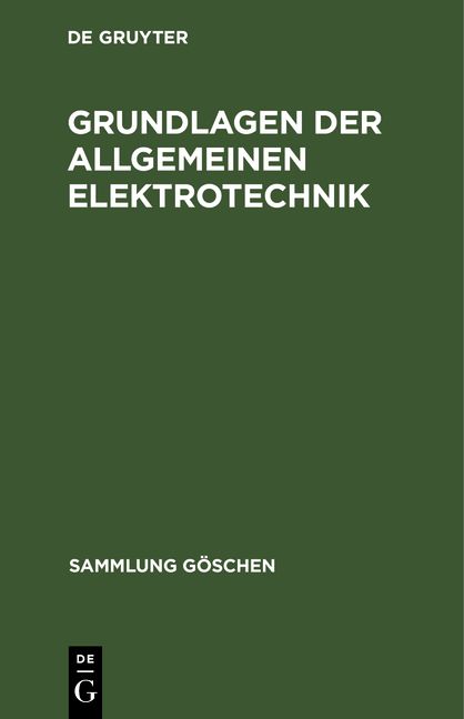 Produktbild: Grundlagen der allgemeinen Elektrotechnik