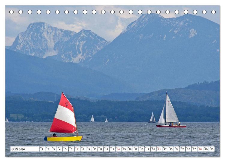 Produktbild: Chiemsee - Sommerferien am bayrischen Meer (Tischkalender 2026 DIN A5 quer), CALVENDO Monatskalender