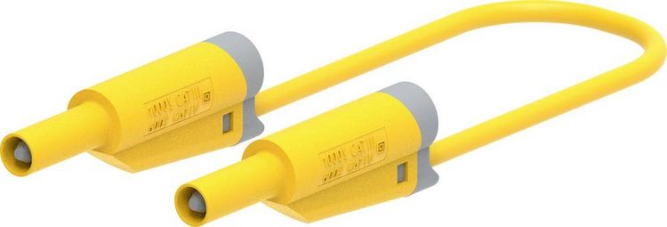 Produktbild: Electro PJP 2711-IEC-CD1-50J Messleitung Steckanschluss 4 mm, Bananenstecker 50cm Gelb 1St.