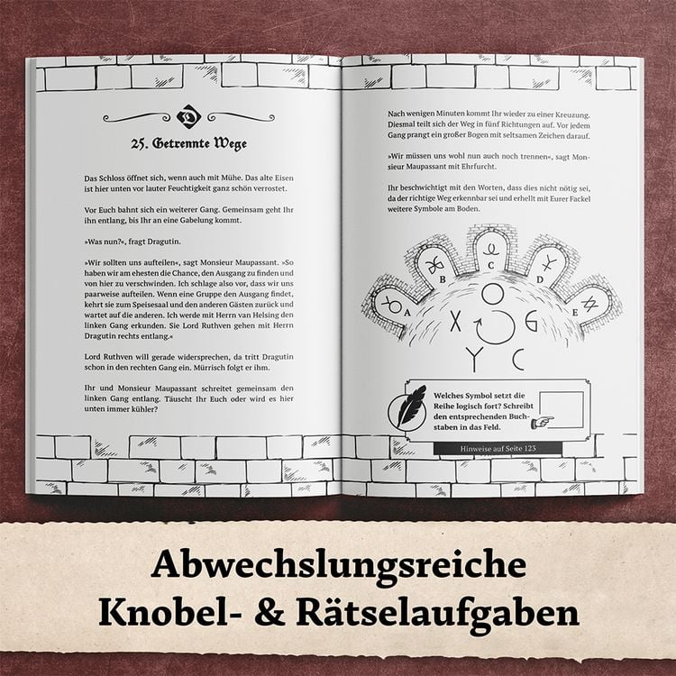 Produktbild: Das R&auml;tselbuch des Graf Dracula: Knackt den Code und entkommt dem F&uuml;rsten der Finsternis
