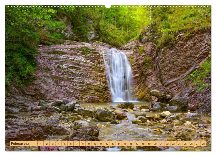 Produktbild: Rauschende Wildb&auml;che im Allg&auml;u (hochwertiger Premium Wandkalender 2026 DIN A2 quer), Kunstdruck in Hochglanz