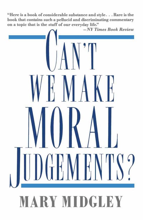 Produktbild: Can't We Make Moral Judgements?
