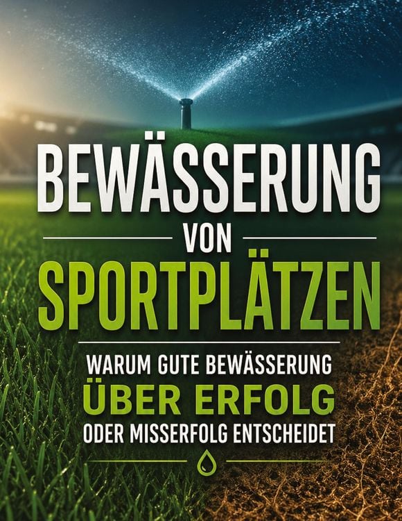 Produktbild: Der gro&szlig;e Leitfaden f&uuml;r perfekte Sportplatzbew&auml;sserung - Wie Sie Ihren Rasen dauerhaft gesund, effizient und kostensparend bew&auml;ssern