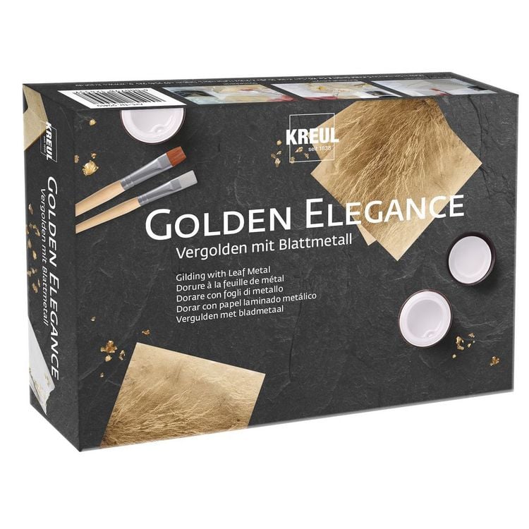 Produktbild: KREUL Golden Elegance - vergolden mit Blattmetall Set