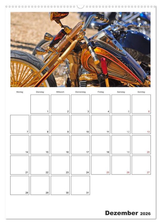 Produktbild: Best of Harley-Davidson Custom-Style 2026 (hochwertiger Premium Wandkalender 2026 DIN A2 hoch), Kunstdruck in Hochglanz
