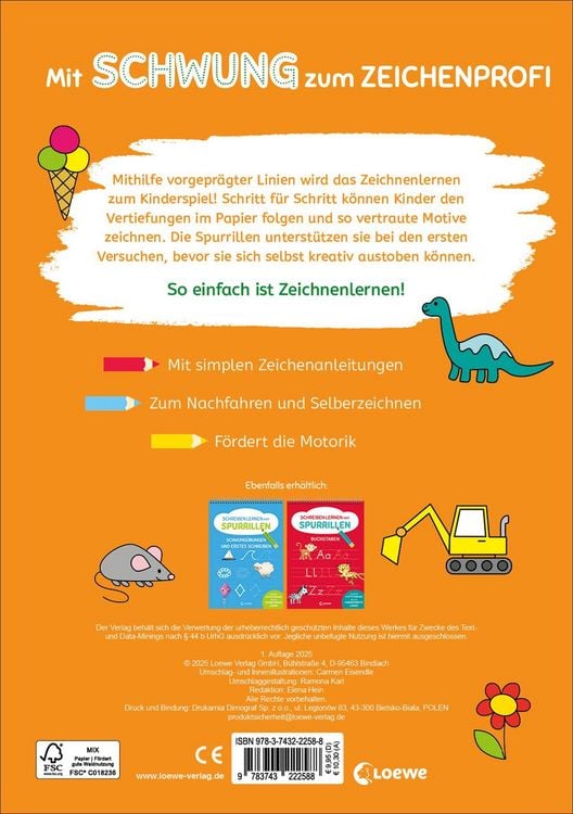 Produktbild: Zeichnen lernen mit Spurrillen - F&uuml;r Kindergartenkinder