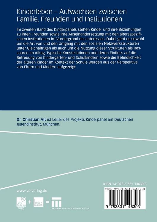 Produktbild: Kinderleben &mdash; Aufwachsen zwischen Familie, Freunden und Institutionen