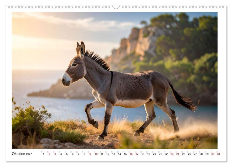 Produktbild: Kleine und gro&szlig;e Eselein (Wandkalender 2027 DIN A2 quer), CALVENDO Monatskalender