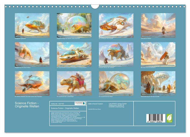 Produktbild: Science Fiction - Originelle Welten (Wandkalender 2026 DIN A3 quer), CALVENDO Monatskalender