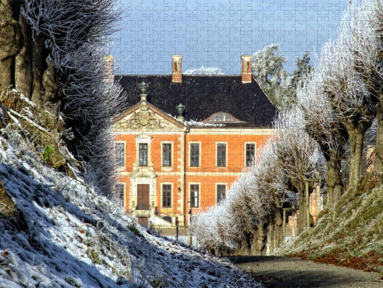 Produktbild: CALVENDO Puzzle Winter in Schloss Bothmer im Kl&uuml;tzer Winkel | 1000 Teile Lege-Gr&ouml;&szlig;e 64x48cm Foto-Puzzle f&uuml;r gl&uuml;ckliche Stunden