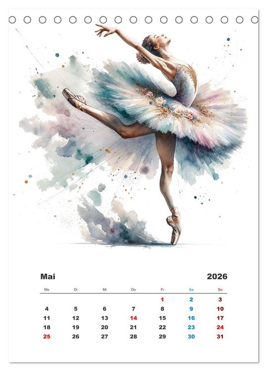 Produktbild: Tanz aus der Stille (Tischkalender 2026 DIN A5 hoch), CALVENDO Monatskalender