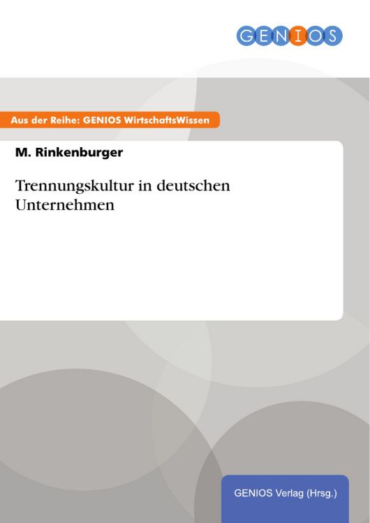 Produktbild: Trennungskultur in deutschen Unternehmen