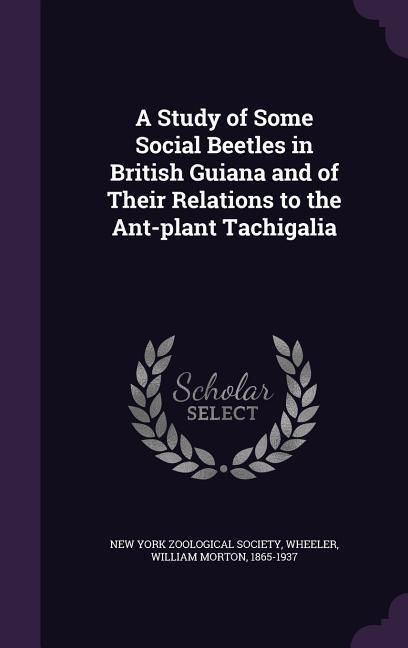 Produktbild: A Study of Some Social Beetles in British Guiana and of Their Relations to the Ant-plant Tachigalia