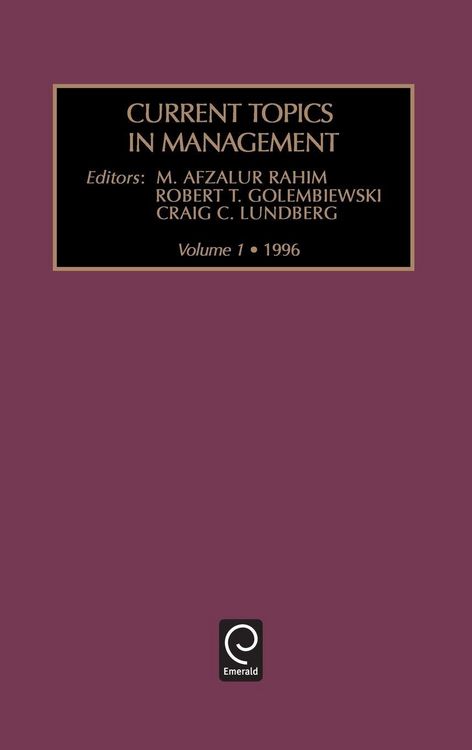 Produktbild: Current topics in management