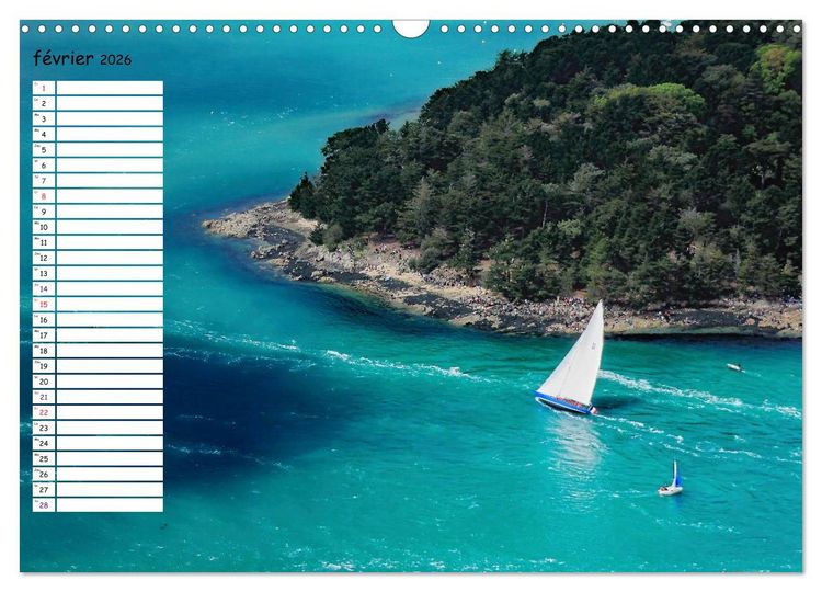 Produktbild: Le Golfe du Morbihan vu du ciel (Calendrier mural 2026 DIN A3 vertical), CALVENDO calendrier mensuel